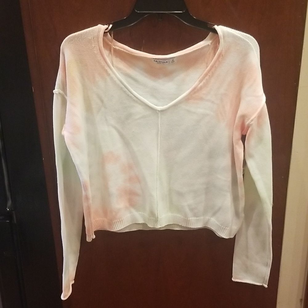 New Cropped Knitted Arizona Tie Die Off The Shoulder Sweater